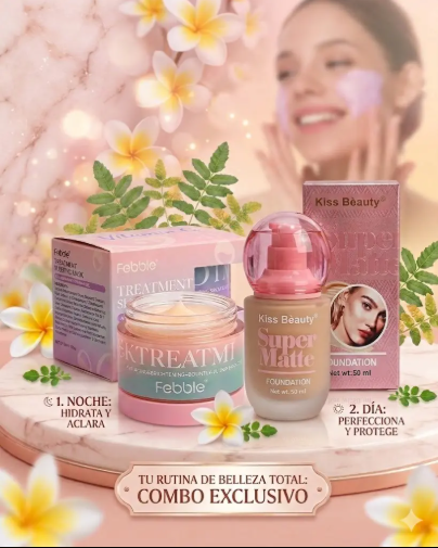 COMBO BASE SUPER MATE KISS BEAUTY + MASCARILLA FACIAL